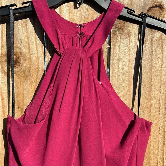 Bcbgeneration Purple Berry Elegant Halter Neck Dress NWT 8 - Picture 8 of 15